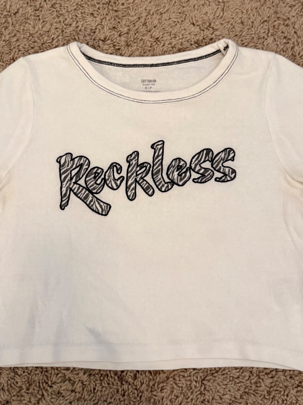 Cotton On Reckless Crop Top Size Small